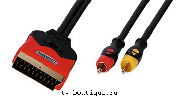  	  SCART - 2 RCA+Switch 3.0 Luxmann (405-084-*) PRO