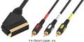  	  SCART - 3 RCA 1.5 Luxmann (407-052-*)