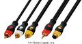  SVHS+3.5st.plug - 3 RCA 2.0 Luxmann (437-073-*) Silicon (NB-TV)
